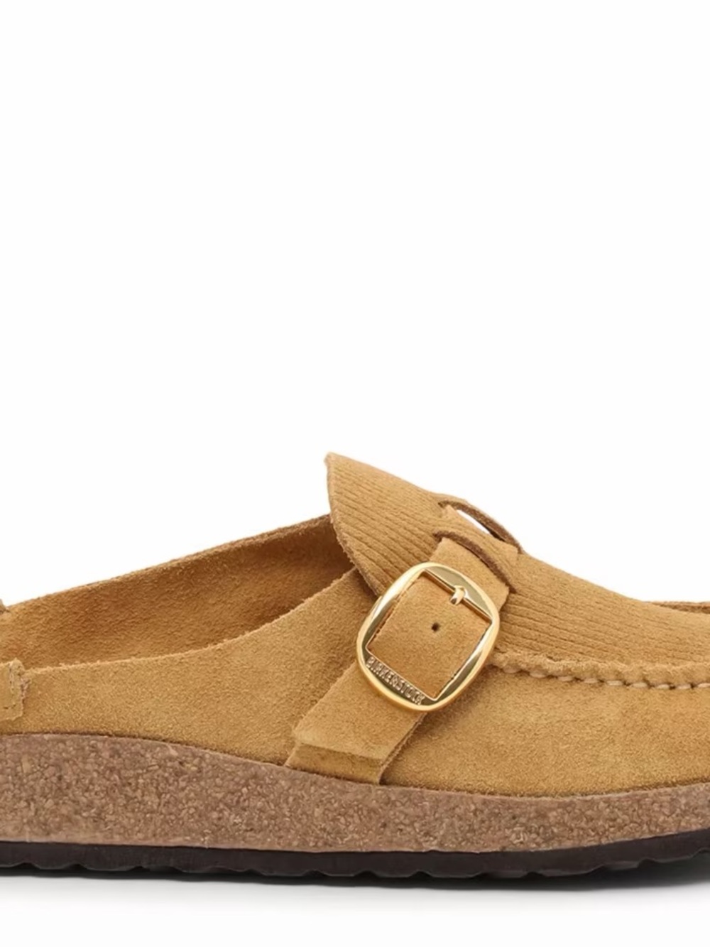 Birkenstock Buckley Suede Slip-On clog with Gold Buckle in wheat NWT 39 - Picture 6 of 14